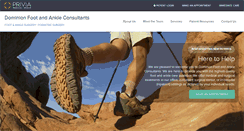 Desktop Screenshot of dominionfootandankle.com